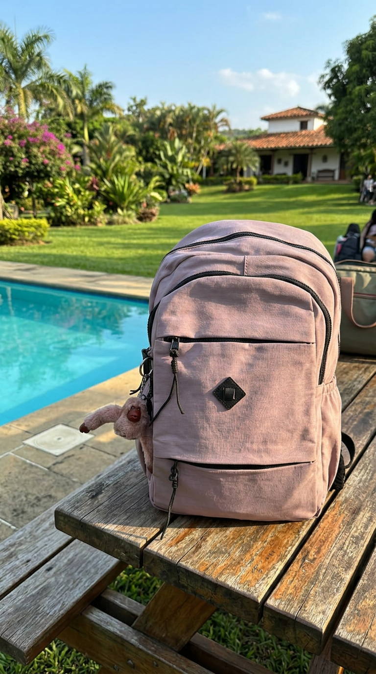 Morral Casual Universitario Rosa Palo