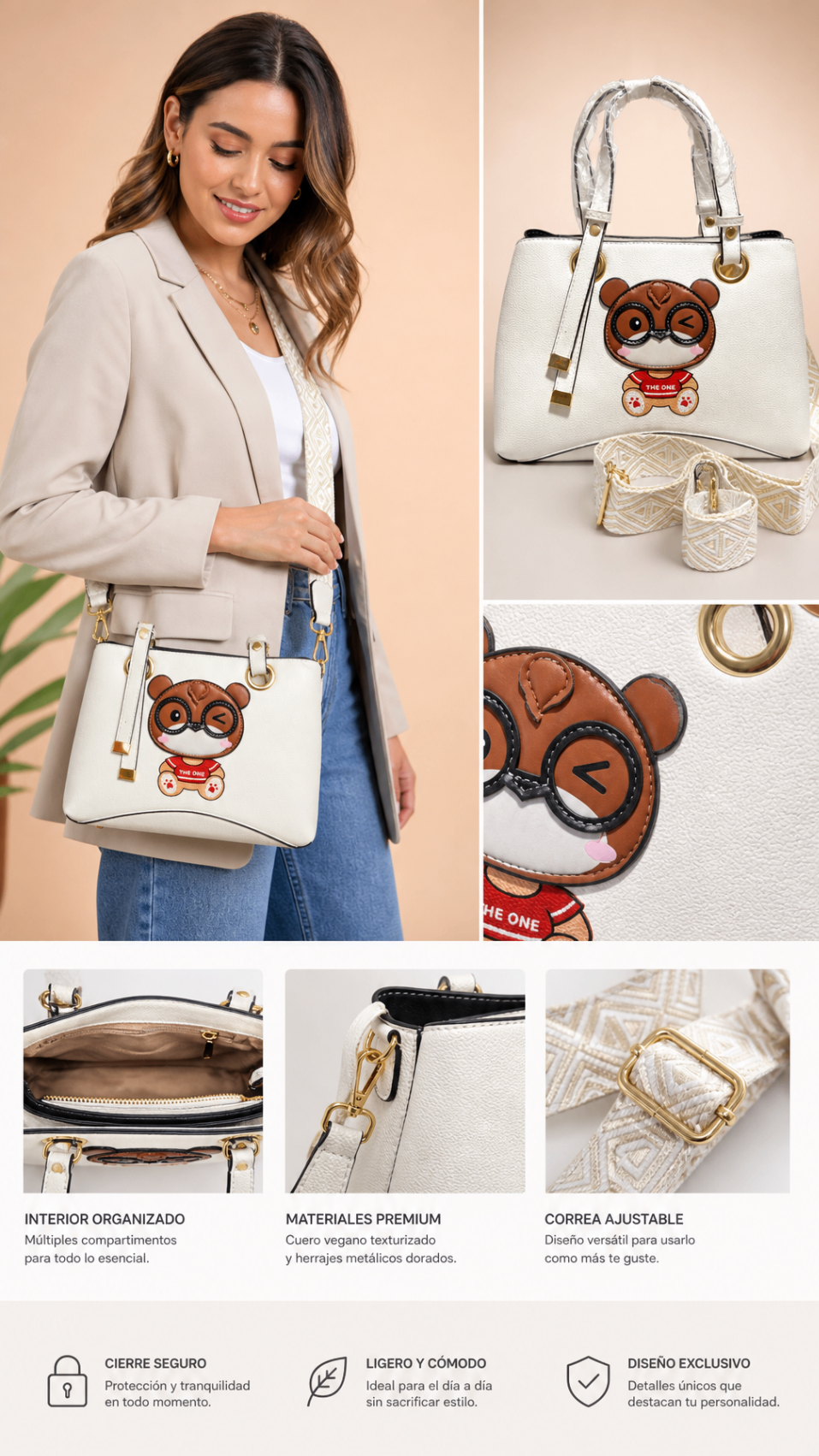 Bolso Osito Blanco