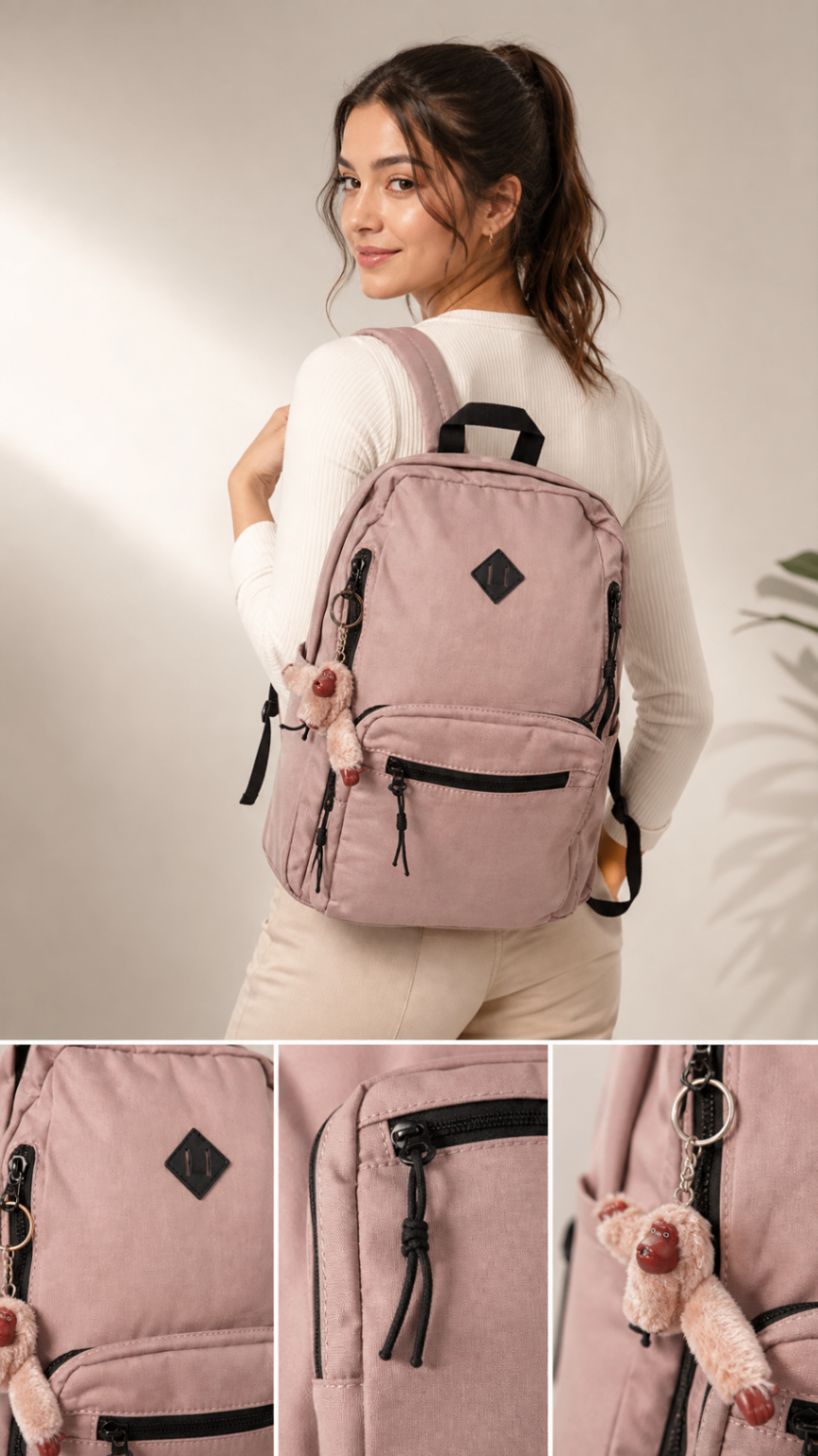 Morral Casual Rosa Palo