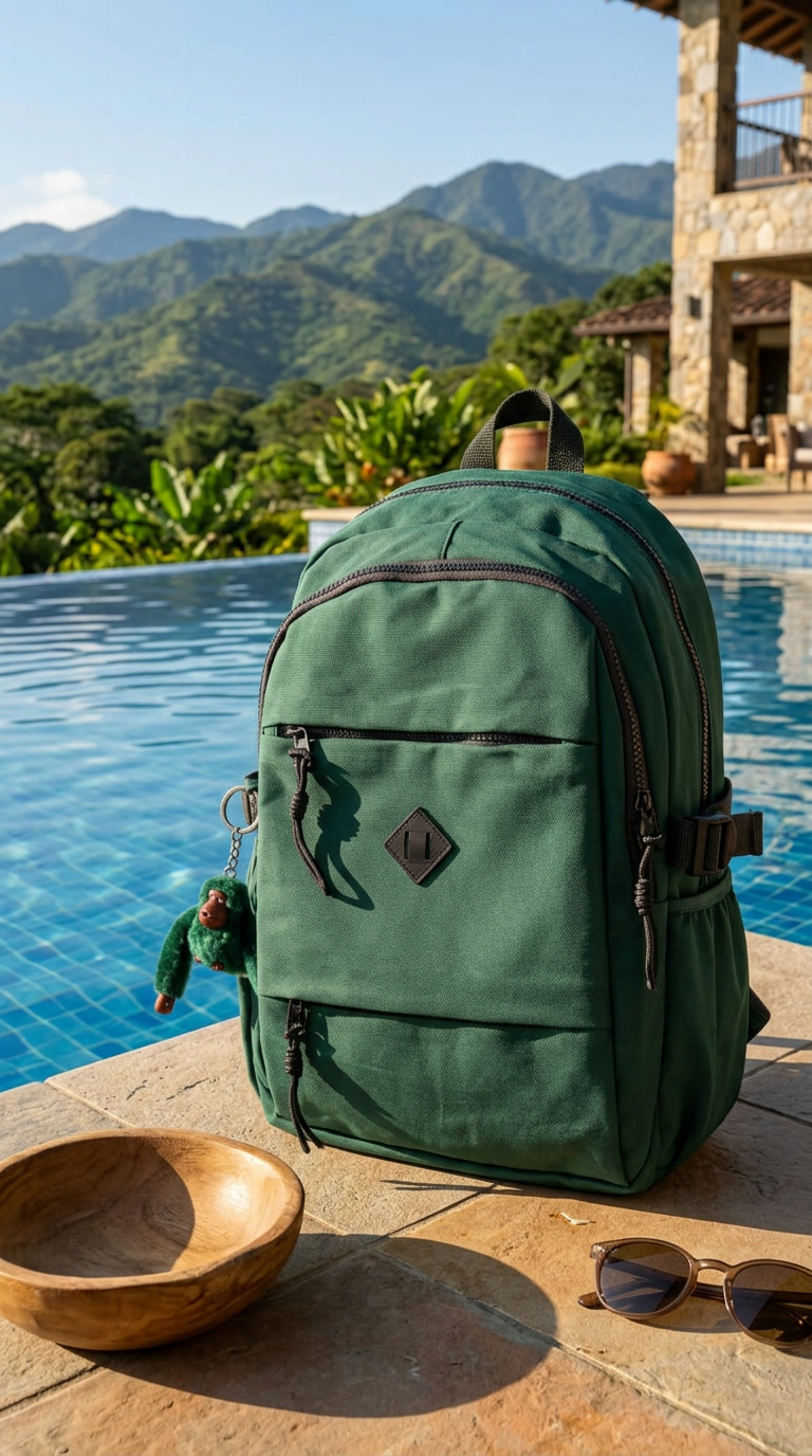 Morral Casual Universitario Verde Esmeralda