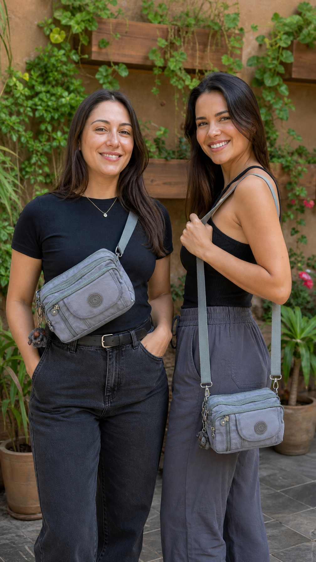 Canguro Gris Crossbody