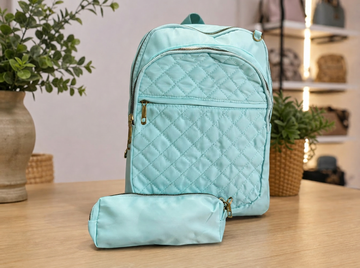 Morral Quilted Mint Set